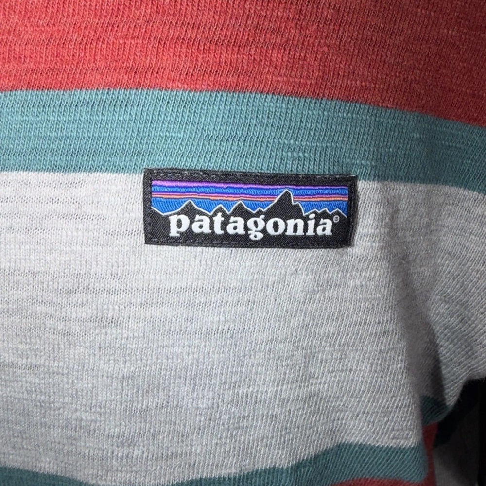 PATAGONIA LONG SLEEVE STRIPED RUGBY POLO SHIRT SZ M - Picture 3 of 6